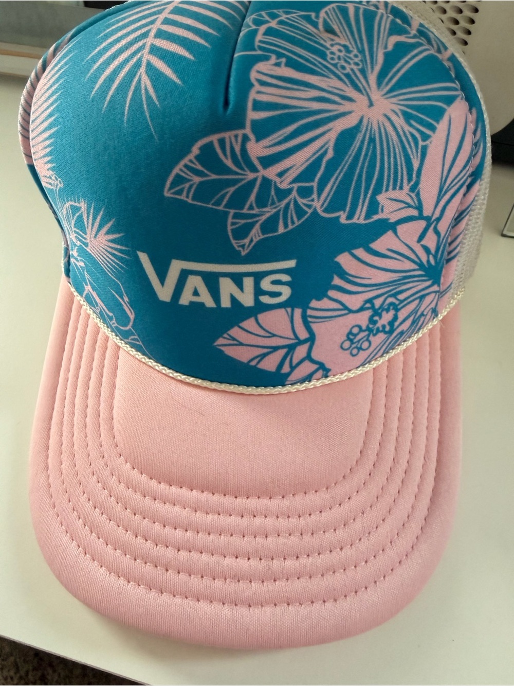 Vans Pink & Blue Floral Trucker Hat